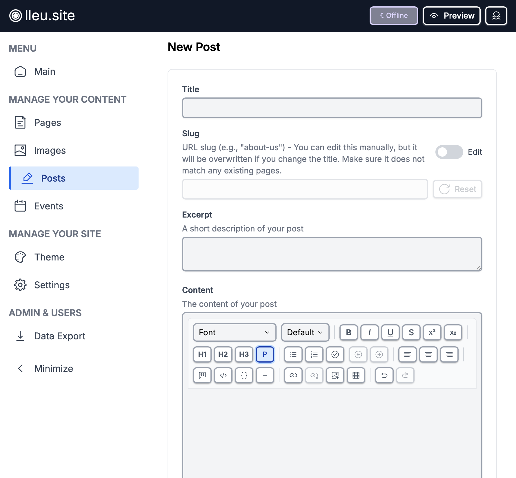 creating a post