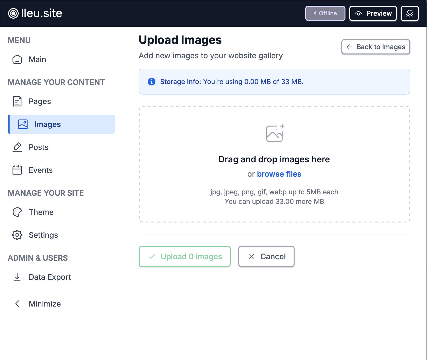 uploading images